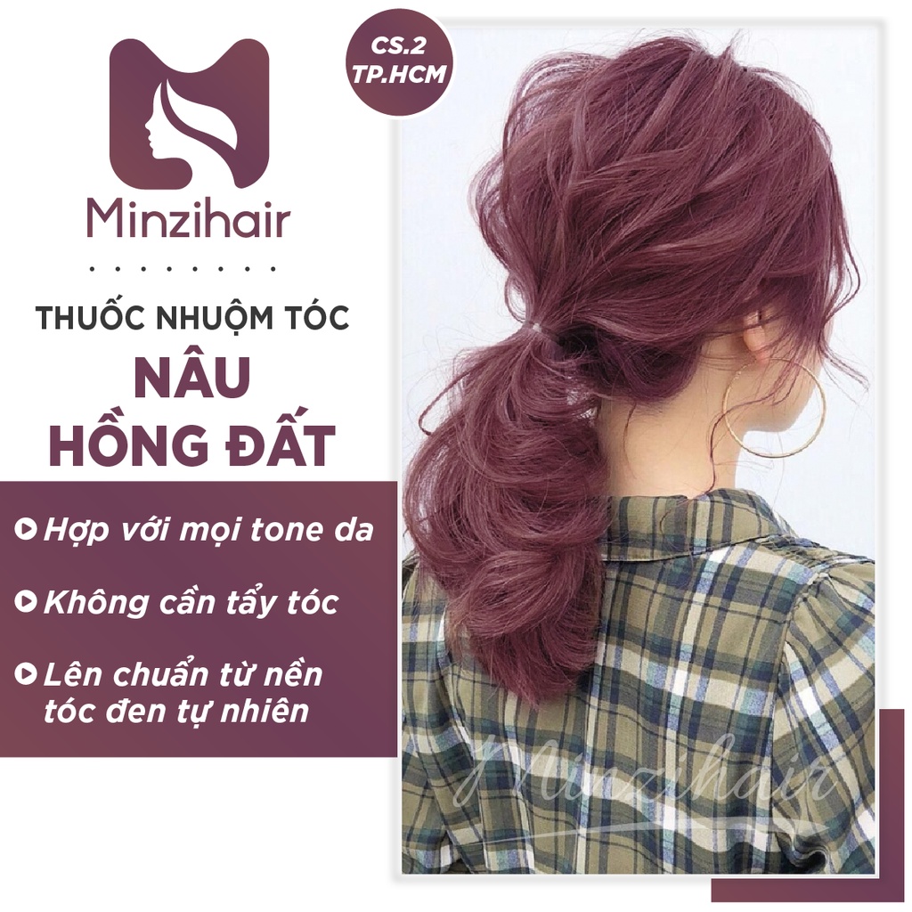 Thuốc Nhuộm Tóc Màu Nâu Hồng Đất - Minzihair