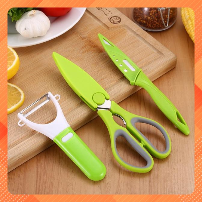 Bộ dao kéo gọt hoa quả bằng thép không gỉ junsu cao cấp full bộ