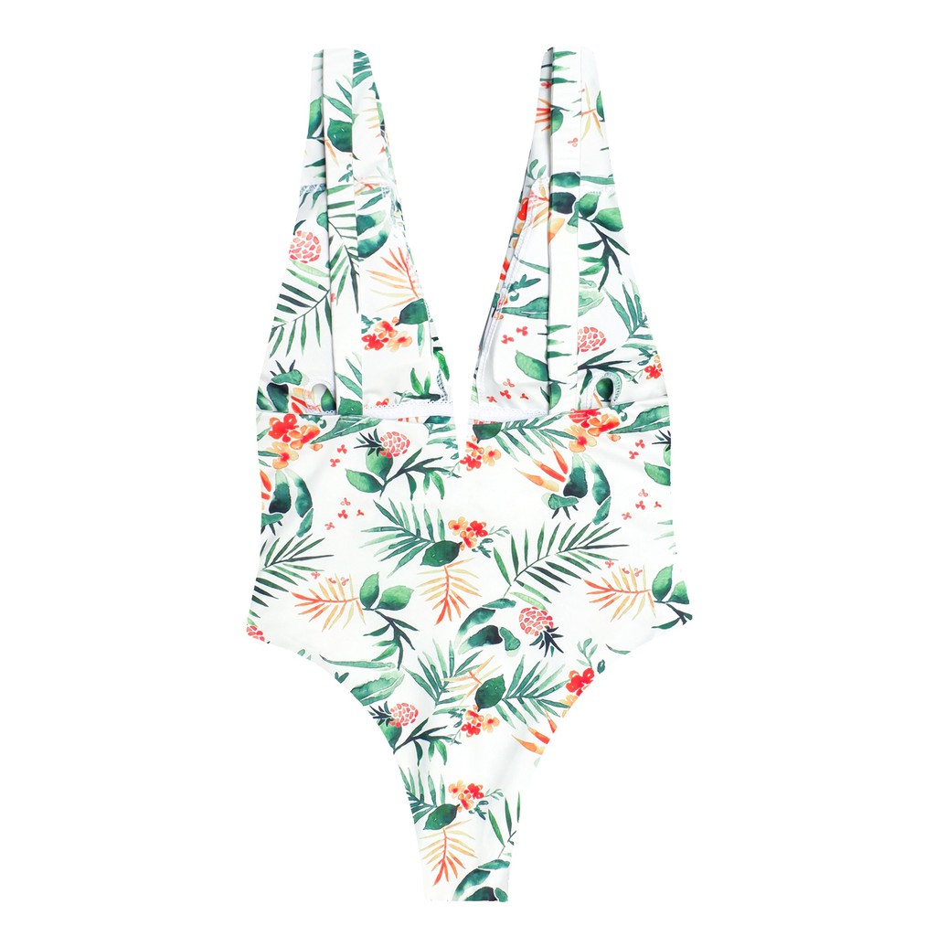 BOLD BIKINI Đồ bơi liền mảnh xoắn eo họa tiết lá nhiệt đới | BigBuy360 - bigbuy360.vn