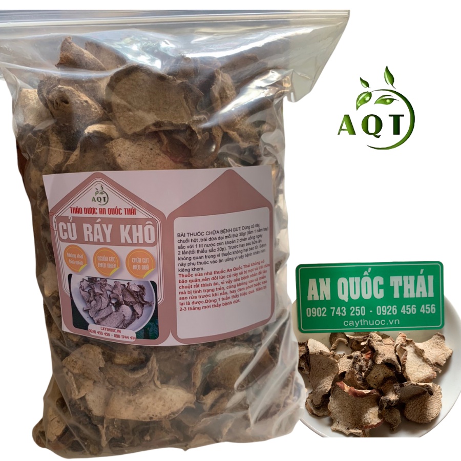 Củ Ráy Khô Thái Lát 500g (Ráy Rừng, Ráy Dại) Tốt Cho Người Bệnh Gout, Cam Kết Hàng Sạch, Mới
