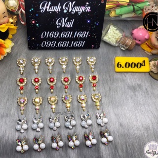 Đá Hình, charrm Gắn Móng Nail :6.000/1 Viên. Set 4 viên/1 mầu=24.000