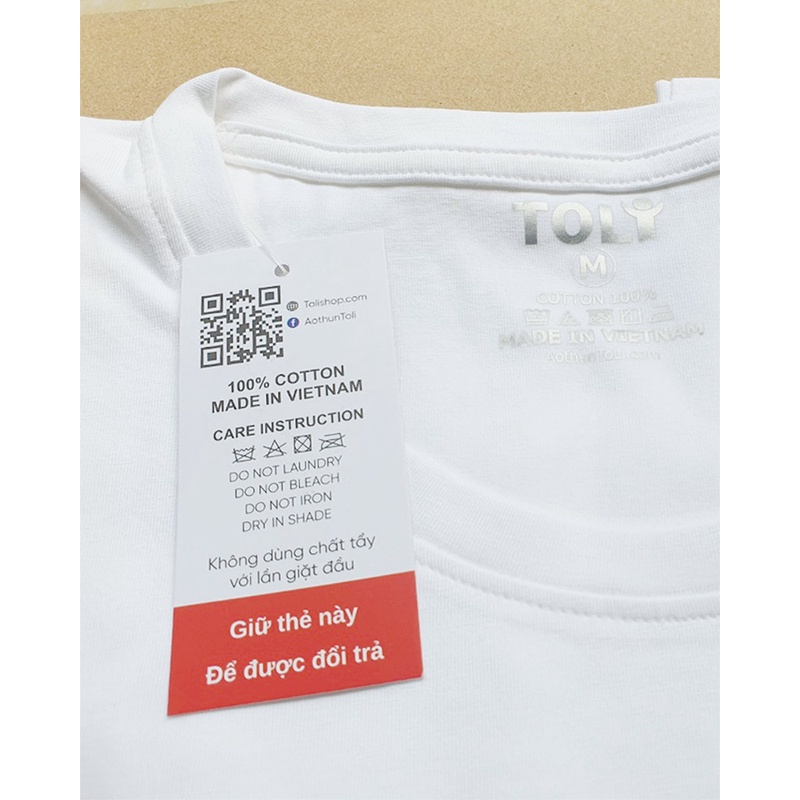 Áo thun nữ TOLI màu Trắng in Wow Day , chất cotton 4 chiều mềm mịn, co dãn, form suông cơ bản