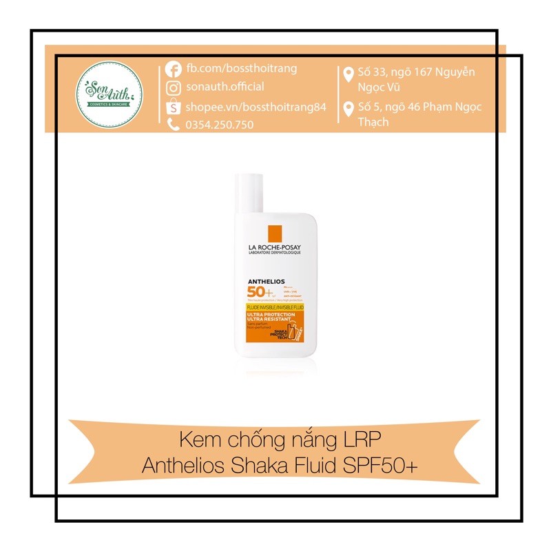 Kem chống nắng LRP Anthelios Shaka Fluid SPF50+