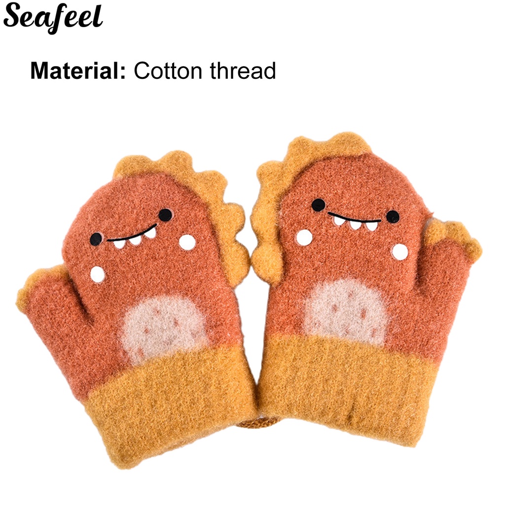Găng Tay Dệt Kim Hình Thú Hoạt Hình Dễ Thương Cho Bé