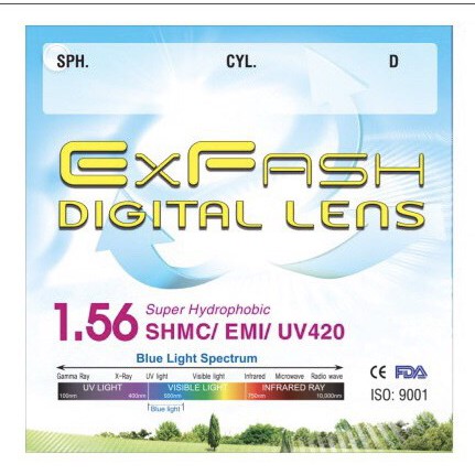 Tròng giảm ASX Hàn Quốc lớp phủ Super-hydrophobic UV420 Exfash 1.56 - giảm trầy, giảm chói, giảm UV, giảm bám nước