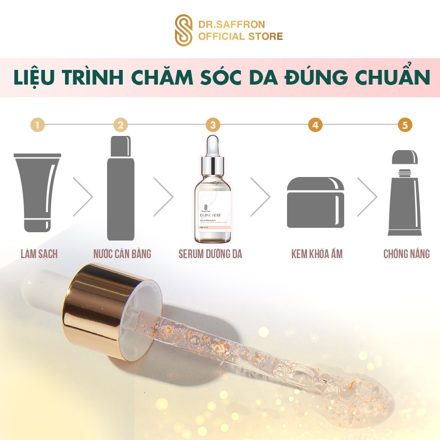 Serum Saffron dưỡng da trắng mịn thương hiệu Dr.Saffron lọ 50ML