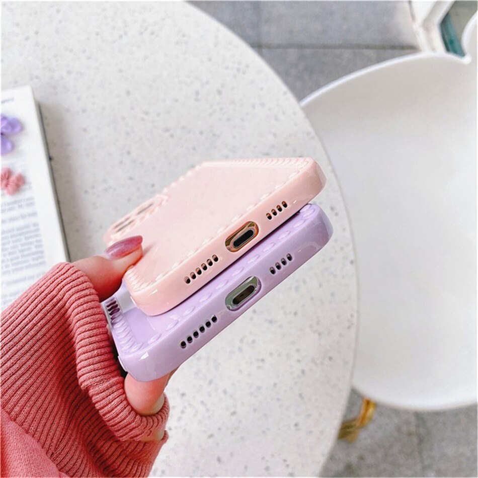 Ốp Điện Thoại Màu Kẹo Hình Trái Tim Cho iPhone 12 11 Pro Max XS Max XR X 8 7 Plus