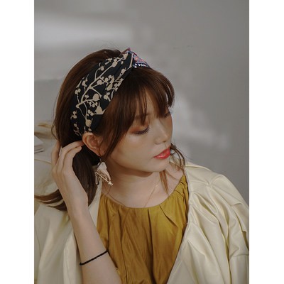 Yomu hoa xuân Dã Nhật Bản Ban nhạc đàn hồi chéo Headband hoa Net Đỏ rửa mặt Headband ins bờ biển kỳ nghỉ