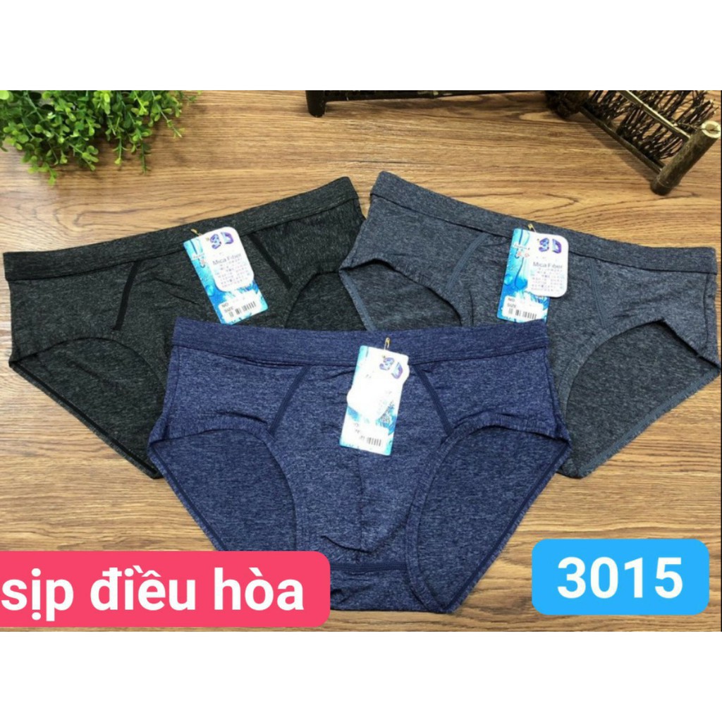 Quần lót nam tam giác chất thun lạnh, sịp tam giác nam chất thun siêu mát mã 3015