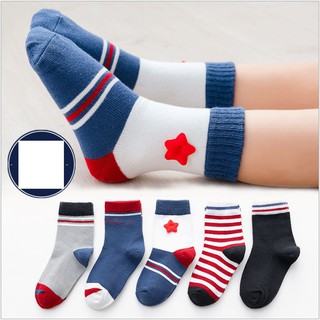 Set 5 đôi tất cao cổ thu đông dày dặn xuất hàn cho bé goodbaby