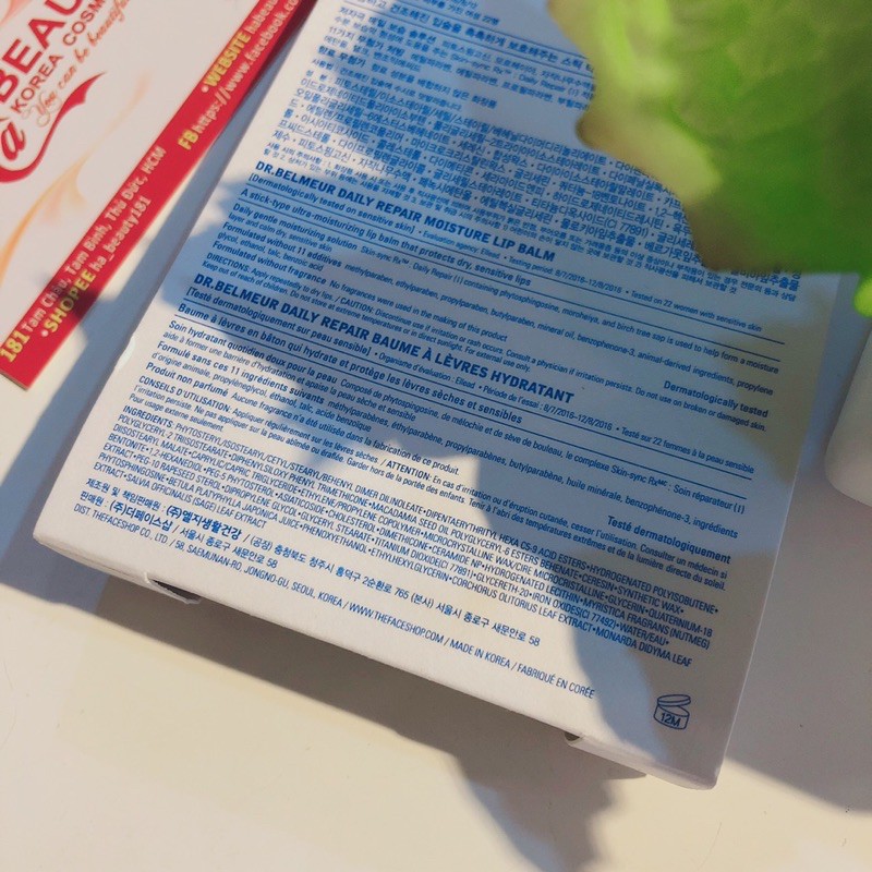 Son dưỡng SIÊU MỀM MÔI không màu DR BELMEUR | BigBuy360 - bigbuy360.vn