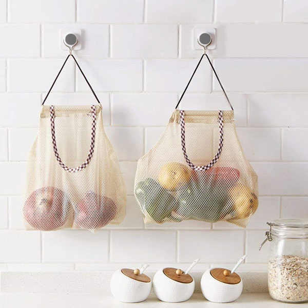 Túi Lưới Treo Tường Đựng Đồ Đa Năng Nhà Bếp - Giỏ Đựng Hành Tỏi, Đồ Khô Đa Năng No.101254