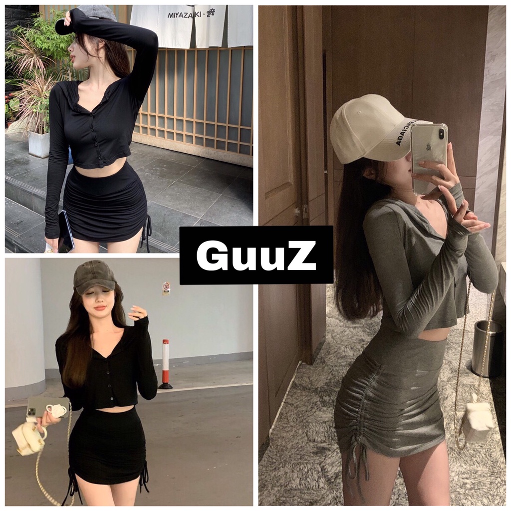 Bộ đầm ôm body dáng freesize sexy quyến rũ GuuZ