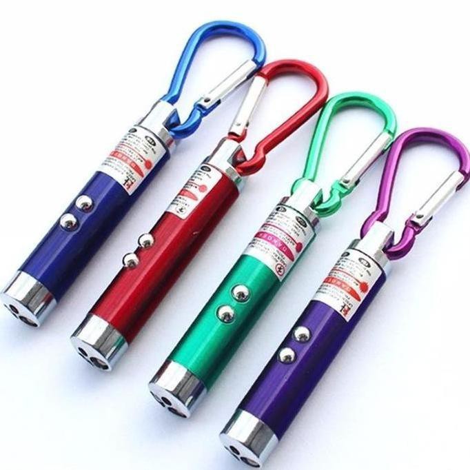 Móc khóa đèn LED 3 trong 1, đen led chiếu sáng, đèn laser, đèn tia cực tím soi tiền