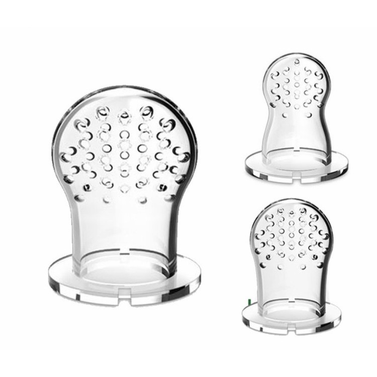 Túi nhai  silicone đầu dẹp ăn dặm chống hóc cho bé