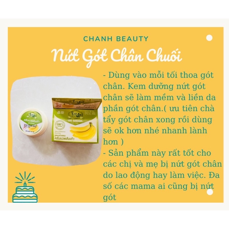 🍌 Kem Gót Chân Chuối Hàng Chuẩn Thái
