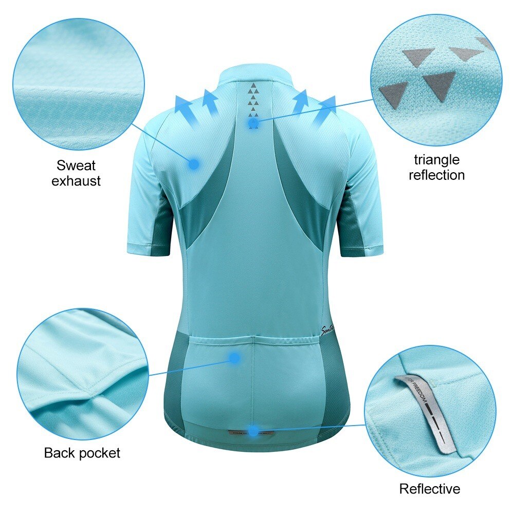 Santic Áo Thi Đấu Đạp Xe Nữ Áo Thi Đấu Đạp Xe Đường Trường Nữ Chuyên Nghiệp Áo Đạp Xe Áo Ngắn Tay Mùa Hè K9L2081