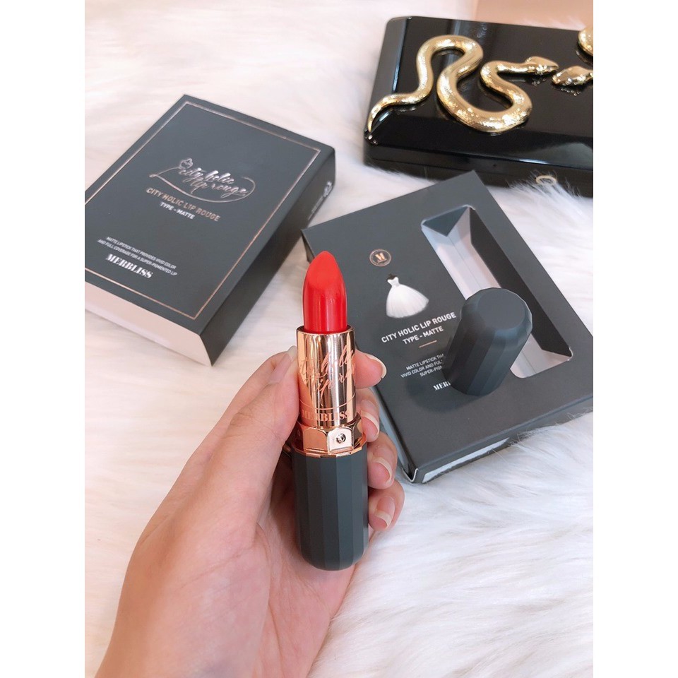 <RẺ VÔ ĐỊCH> SON MERBLISS CITY HOLIC LIP ROUGE MATTE CHÍNH HÃNG 100% CÓ CHECK CODE