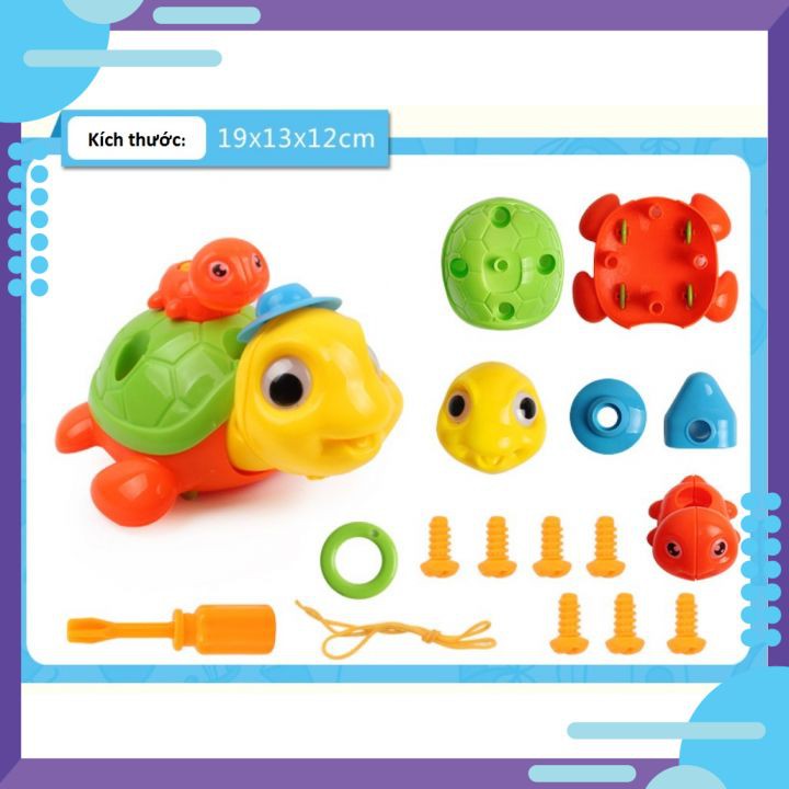 ĐỒ CHƠI THÁO LẮP CÁ SẤU CÕNG CON CỠ TO 20CM