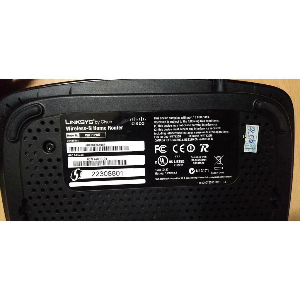 Bộ Phát Wifi Linksys WRT120N, Hàng Chính Hãng (Cũ)