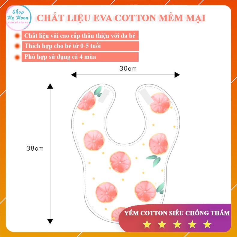 Yếm vải Cotton Cho Bé Siêu Chống Thấm - Cực Nhẹ - Cực Thoáng Mát