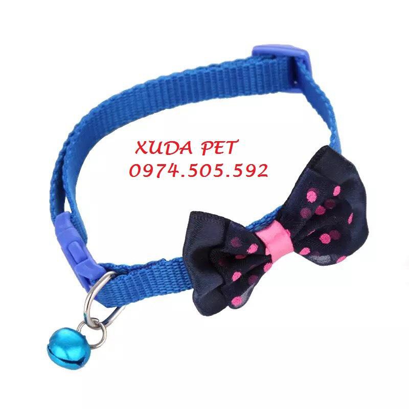 Vòng cổ nơ chuông nhiều màu cho chó mèo Xudapet - XDP01VCN (màu sắc chọn lựa)