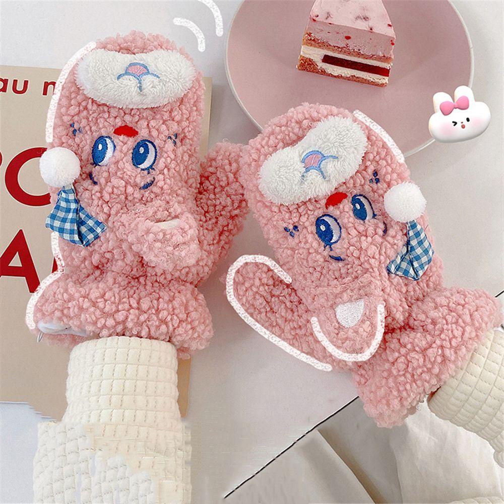 Găng Tay Giữ Ấm Mùa Đông Hình Gấu / Chó Dễ Thương Cho Nữ
