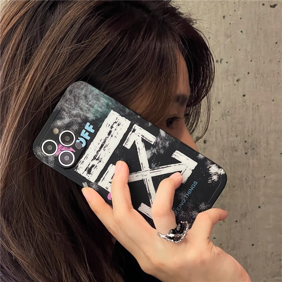 Iphone Ốp Điện Thoại Silicon Dẻo In Logo off white Cho Iphone15 pro max iphone 14 pro max iphone 13 pro max iphone 12 pro max iphone 11