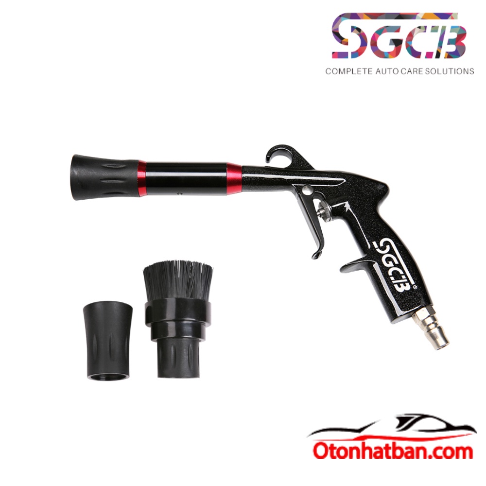 Súng lốc xoáy vệ sinh nội thất ô tô ti nhôm SGCB mã SGGC023 TORNADO có bình dùng cọ rửa ghế da, ghế nỉ ĐNB