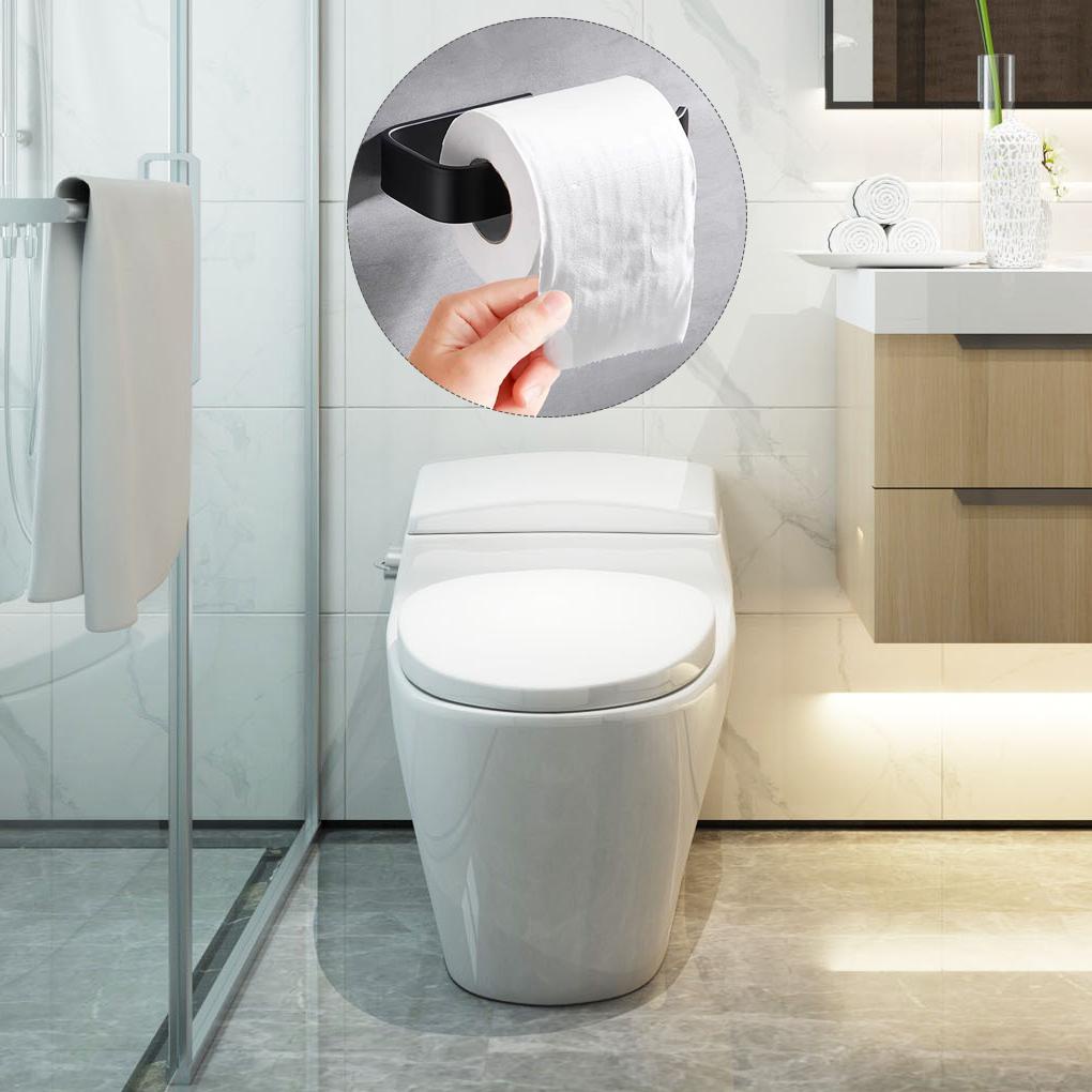Giá Đỡ Cuộn Giấy Vệ Sinh Gắn Tường Bằng Acrylic Tự Dính Không Cần Đục Lỗ Tiện Dụng
