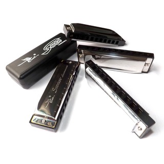 Kèn harmonica 10 lỗ đủ 12 Tones Swan SW1020 C/Db/D/Eb/E/F/Gb/G/Ab/A/Bb/B (Bạc)