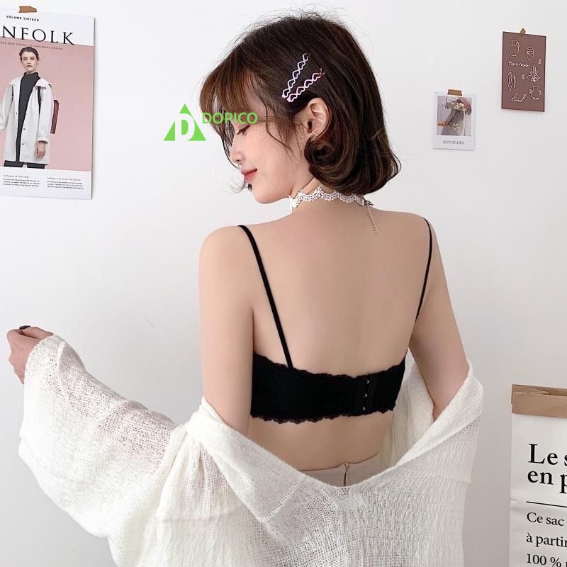Áo bra ren nữ 2 dây đẹp , áo lót không gọng mút mỏng mặc thoải mái DOPICO B636