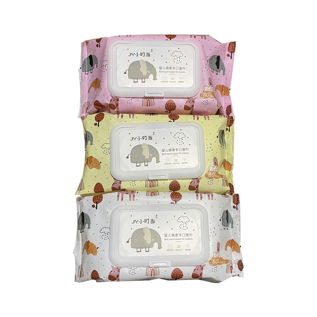 Thùng 10 gói giấy khăn ướt siêu dai mềm mịn không mùi (kèm thùng nhựa đựng)