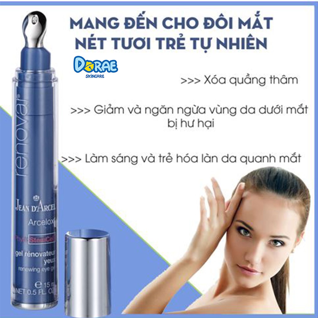 Siêu Cấp Chính Hãng ✅ Gel giúp làm trẻ hóa và sáng da vùng mắt Jean D’Arcel Renewing Eye Gel (15ml)