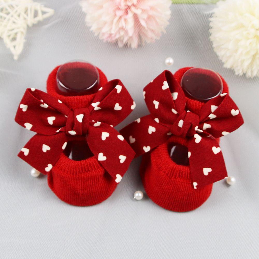 Set Vớ + Băng Đô Nơ / Trái Tim Kẻ Sọc Dễ Thương Cho Bé