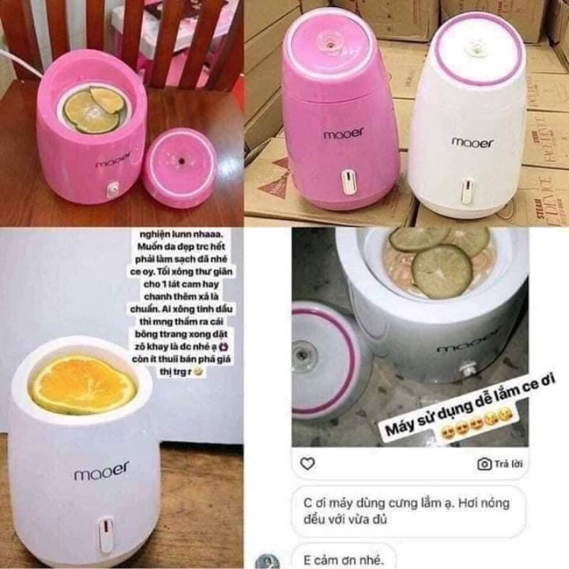 Máy xông mặt MAOER hoa quả tự nhiên thải độc. Giảm lão hóa, nếp nhăn. Làm da mịn màng, tươi sáng.