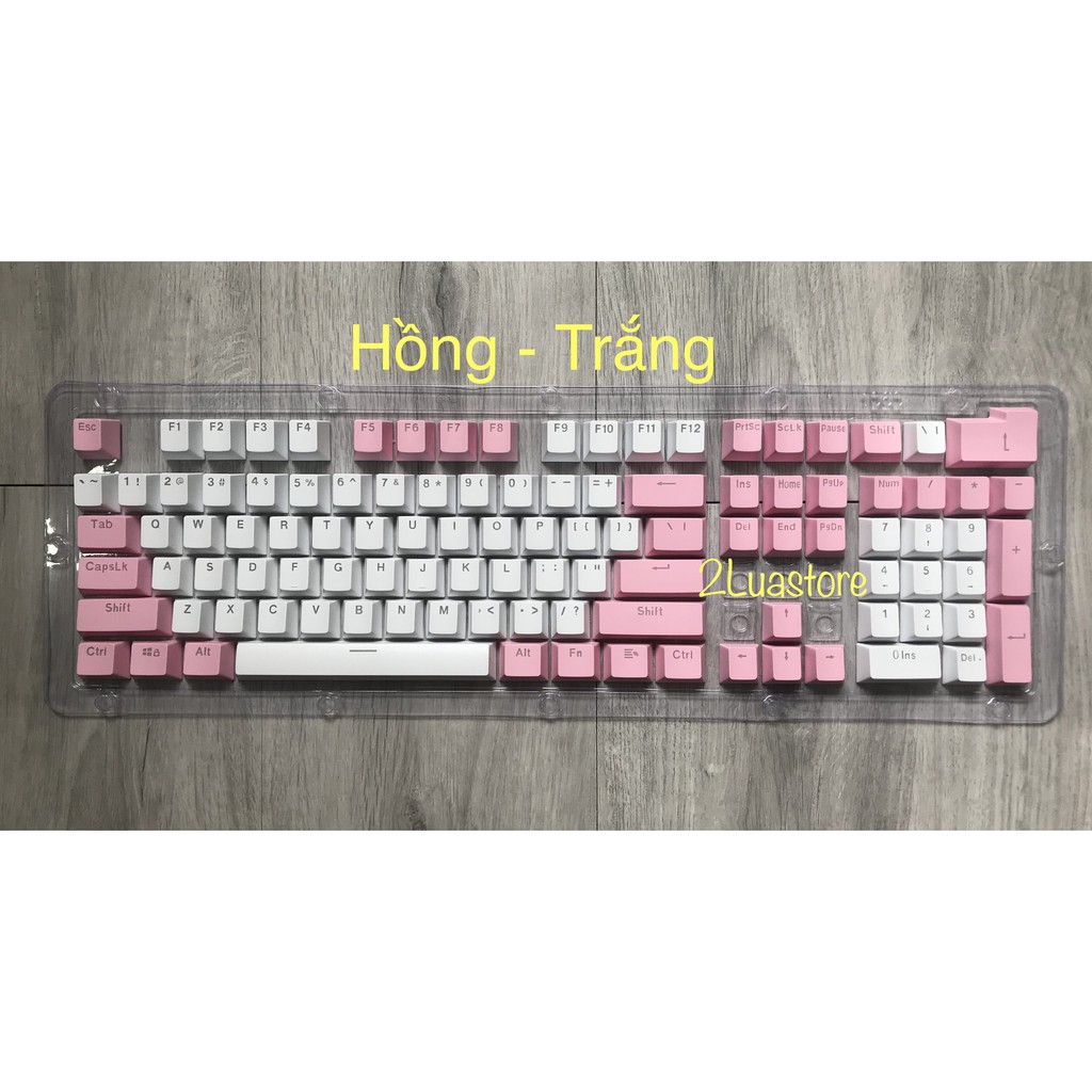 Bộ Keycap ABS xuyên LED nhiều màu 104 phím cho bàn phím cơ