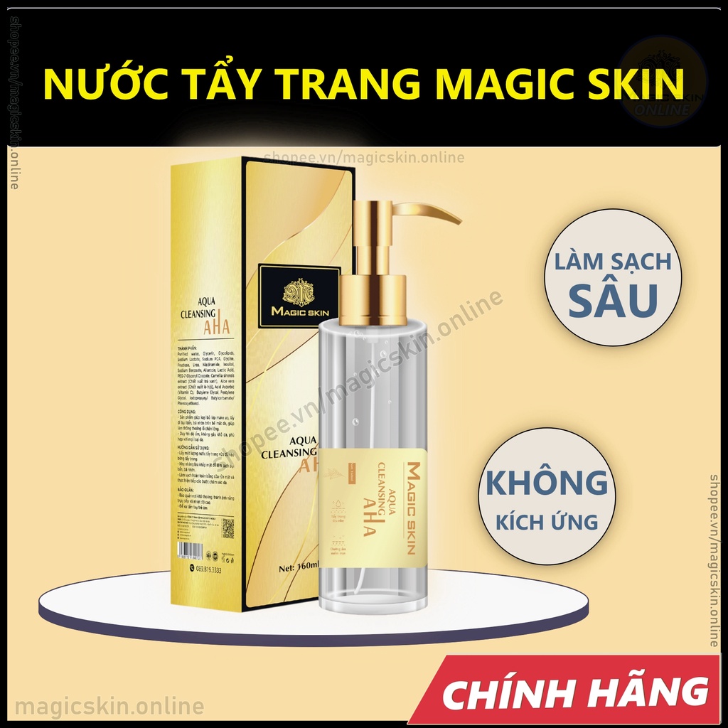 Nước Tẩy Trang Magic Skin Aqua Cleansing Aha ✔ CHÍNH HÃNG 2022