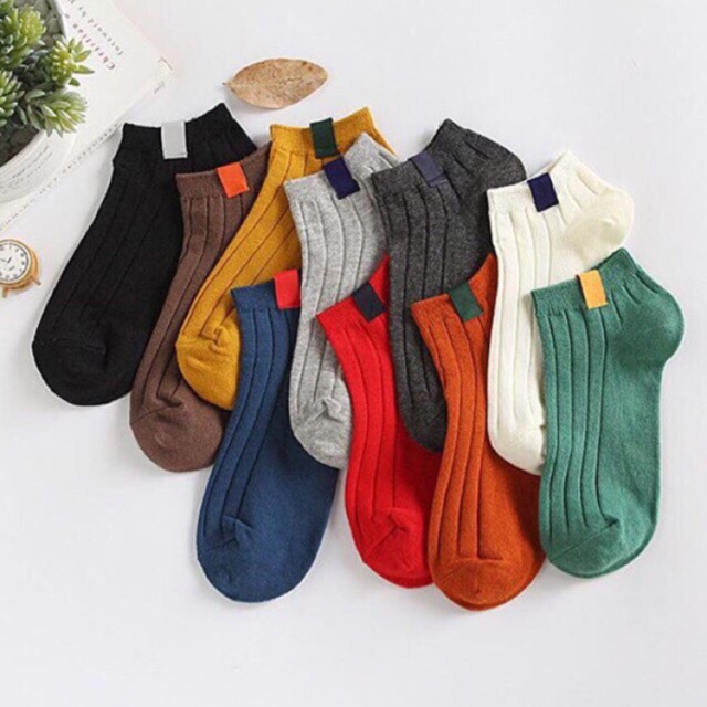 Tất len Nữ gân dọc Ulzzang Hàn Quốc