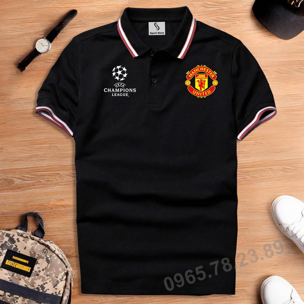 Áo Thun Polo cổ bẻ ngắn tay MU - C1 Manchester United Nam Nữ Cao Cấp, cotton mát ko bông xù, trẻ trung sang trọng GUCATI | BigBuy360 - bigbuy360.vn