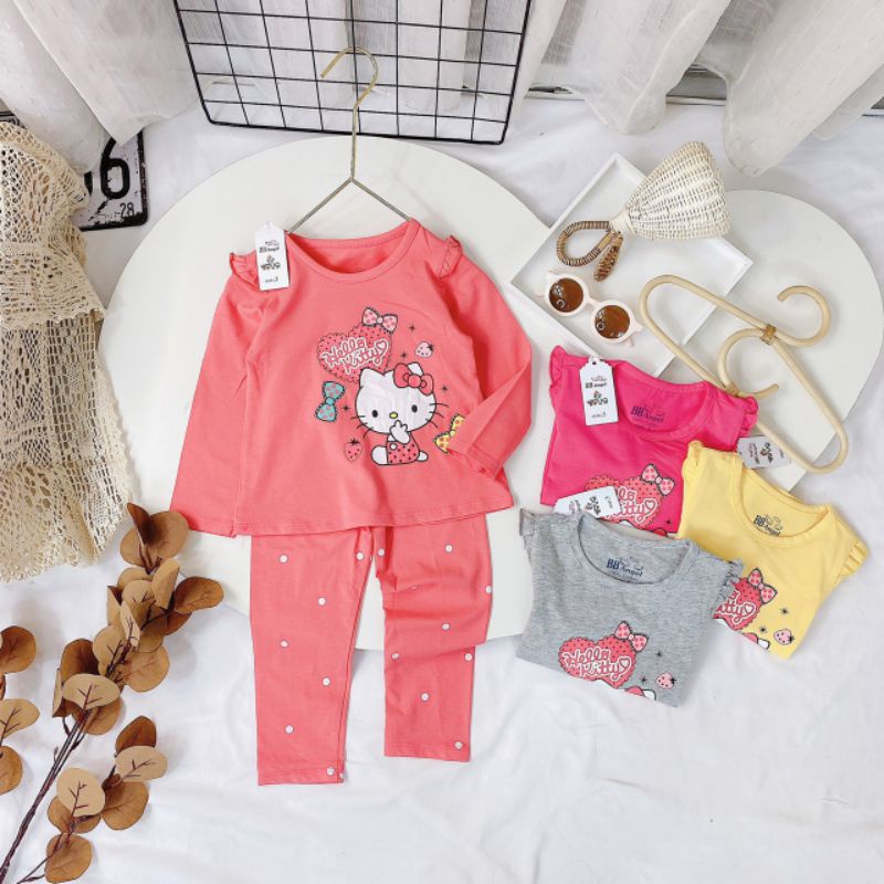 ✓8-31kg✓ Bộ thu đông dài tay bé gái chất cotton 100% hàng nhà máy Bb Angel