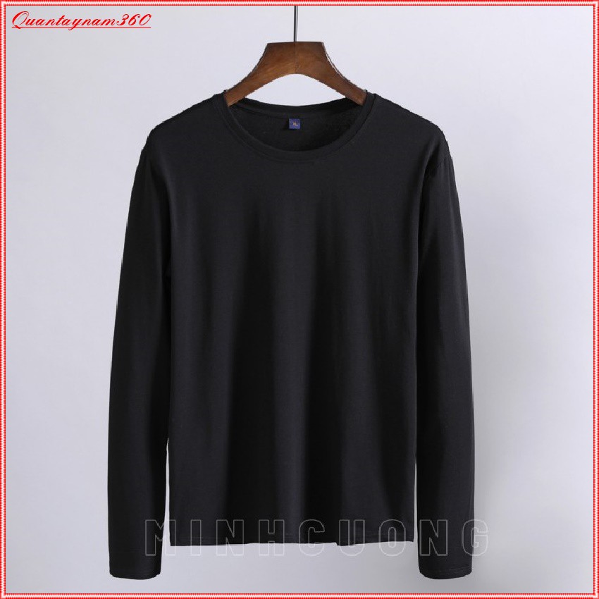 Áo thun nam tay dài mặc thu đông giữ nhiệt chất cotton, áo giữ nhiệt nam co giãn | BigBuy360 - bigbuy360.vn