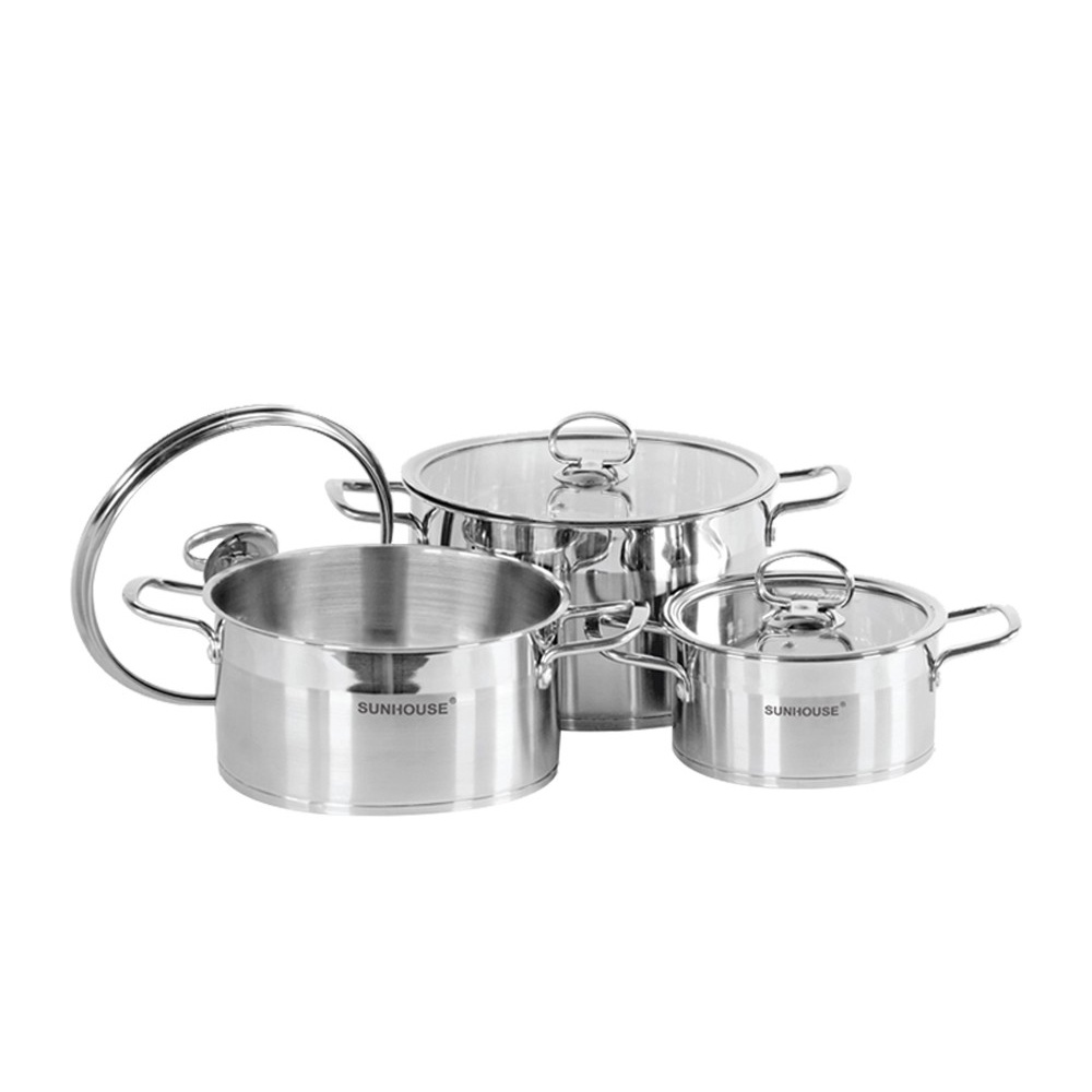 Bộ nồi inox cao cấp 5 đáy SUNHOUSE mama SH784 dùng trên mọi loại bếp