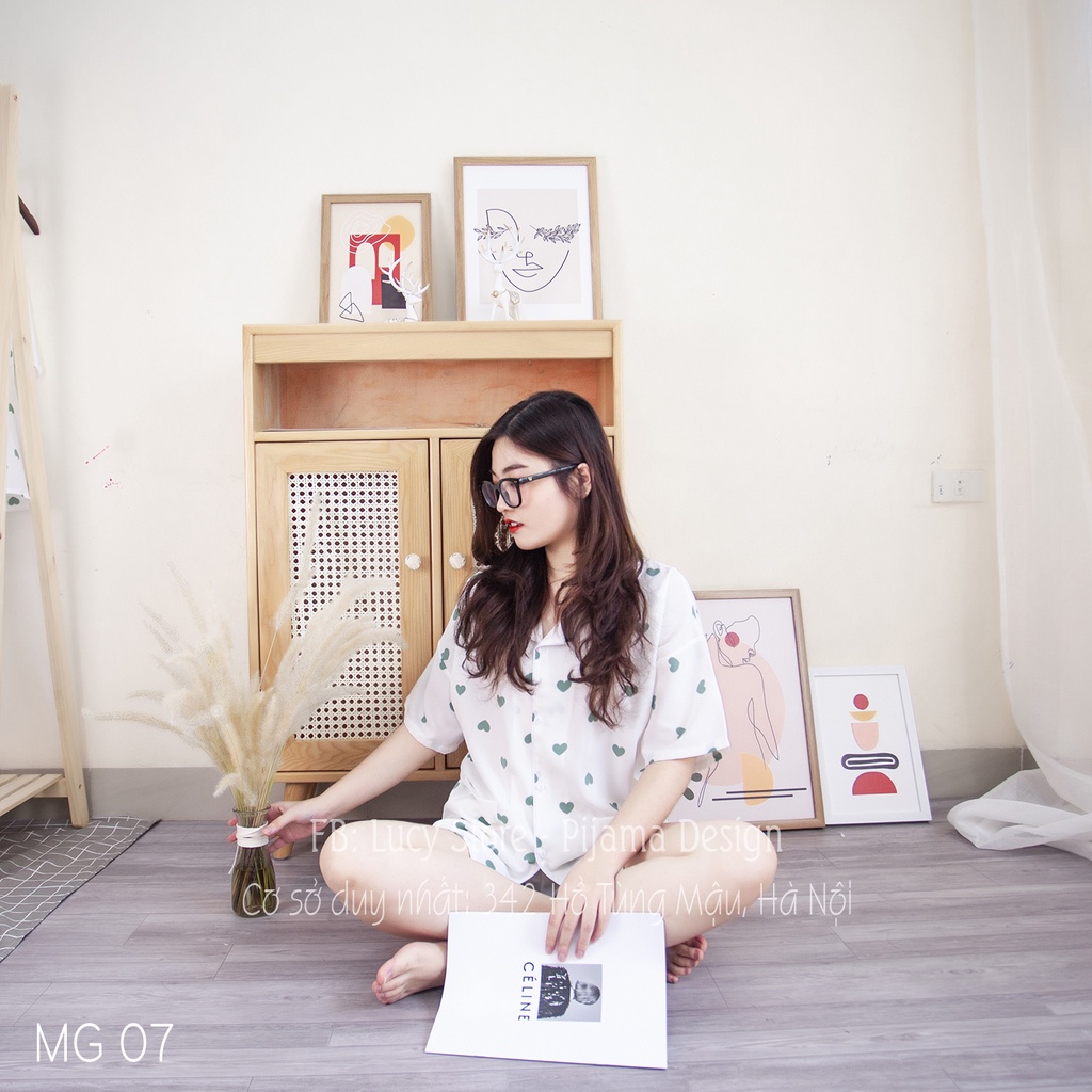 Đồ Ngủ Nữ Mặc Nhà - Bộ Ngủ Nữ Lụa Tay Ngắn Quần Đùi Hàng Cao Cấp Mềm Mịn Mát | BigBuy360 - bigbuy360.vn
