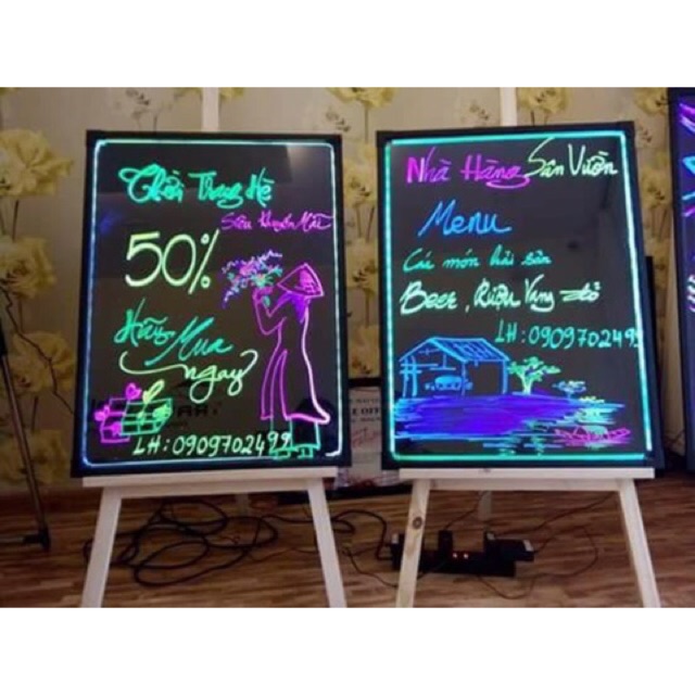 Bảng huỳnh quang - bảng led viết tay loại 1 đế sắt | BigBuy360 - bigbuy360.vn