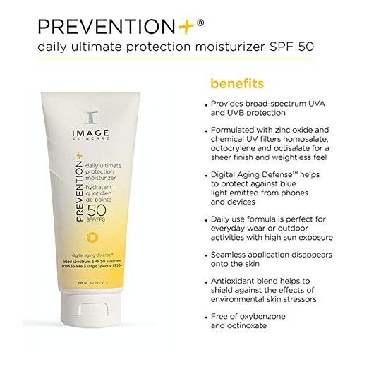 [Hàng Mỹ] Kem Chống Nắng Vật Lý IMAGE Skincare Prevention SPF30+, 32+, 50+ Cho Da Dầu Nhờn, Da Khô, Da Hỗn Hợp