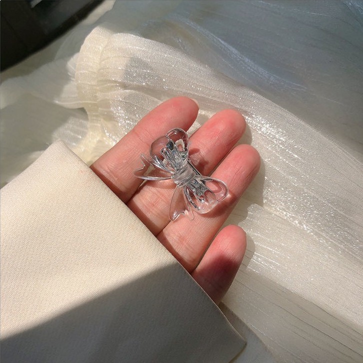 Kẹp tóc nơ mini trong suốt siêu cưng TOC43