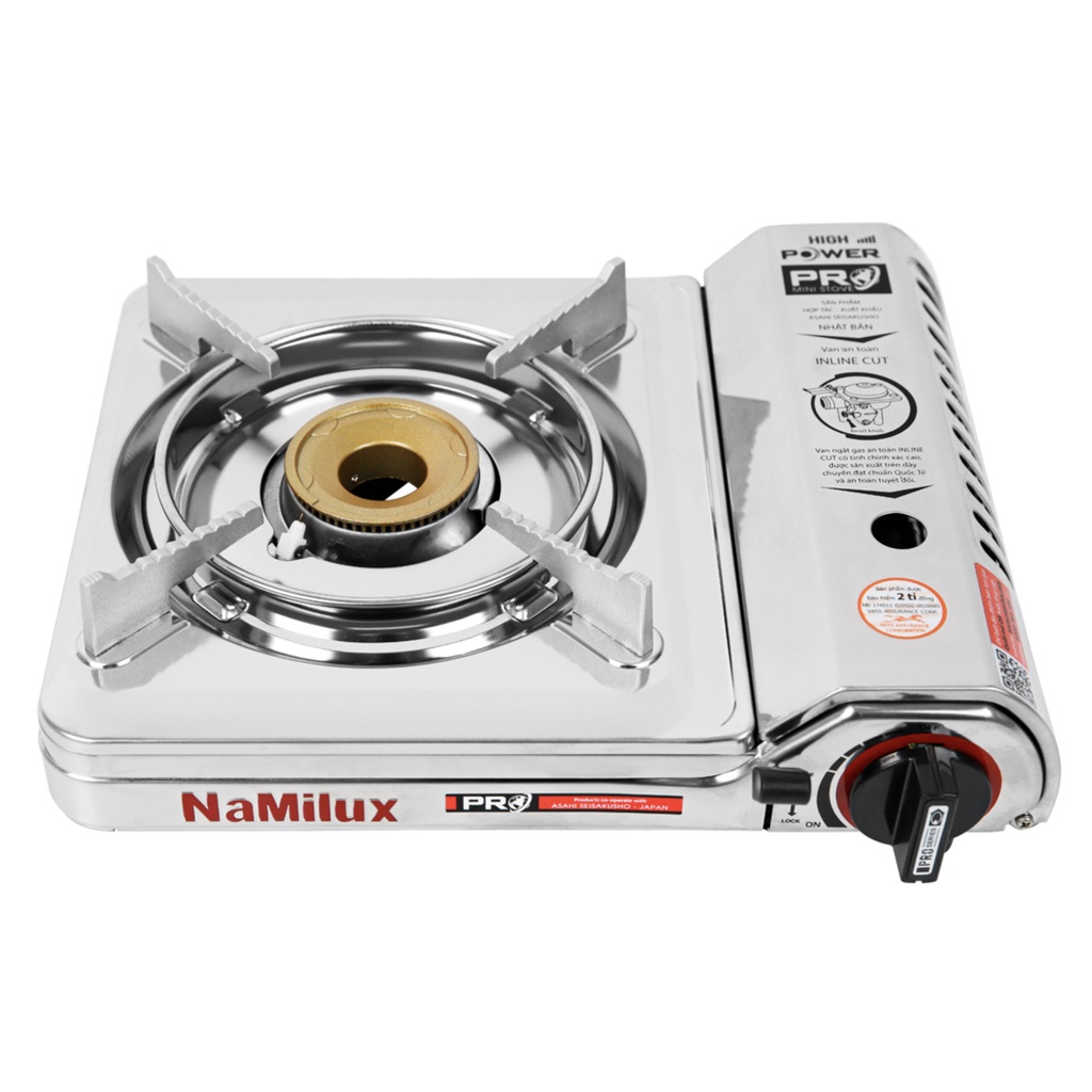 BẾP GAS DU LICH NAMILUX PL-2013AS,TOÀN THÂN INOX, DÒNG CAO CẤP, NẤU NHANH, ÍT HAO GAS