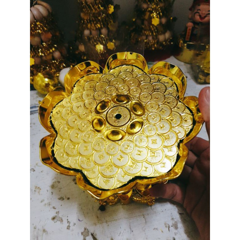 Đế sen mẫu mới 14cm cao 9cm trang trí tháp tỏi,oản tài lộc