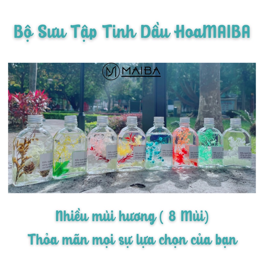 Tinh Dầu Thơm Phòng Thiên Nhiên MAIBA Hoa Khô Khuếch Tán Phát Sáng Ban Đêm 100ml